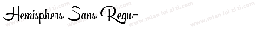 Hemisphers Sans Regu字体转换